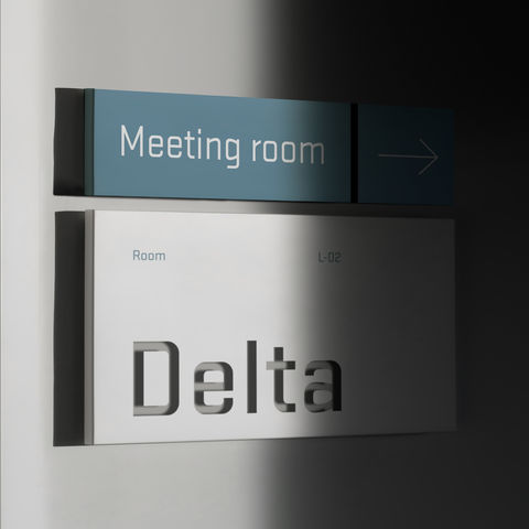 Office interiors and signage designed by Hampton.